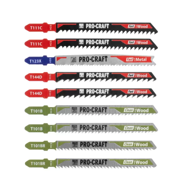 PROCRAFT Sada pilových listů do přímočaré pily JB15