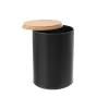 Dóza plech/bambus pr. 9,5 cm BLACK