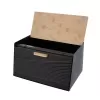Chlebovka plech/bambus 35,5x21,5x21 cm BLACK