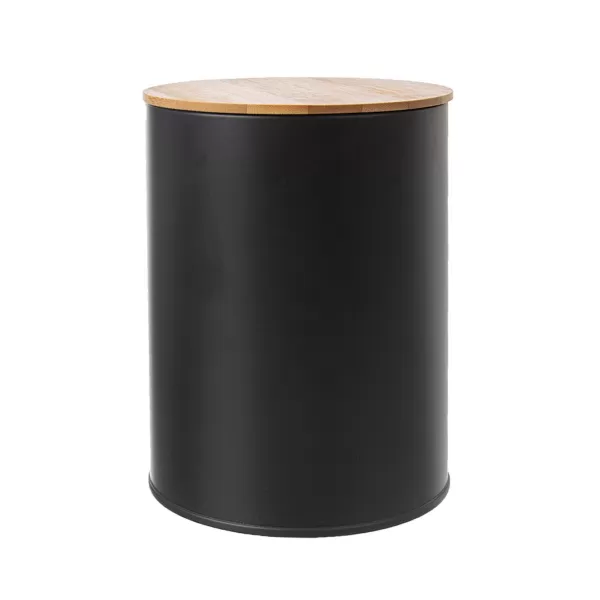 Dóza plech/bambus pr. 13 cm BLACK