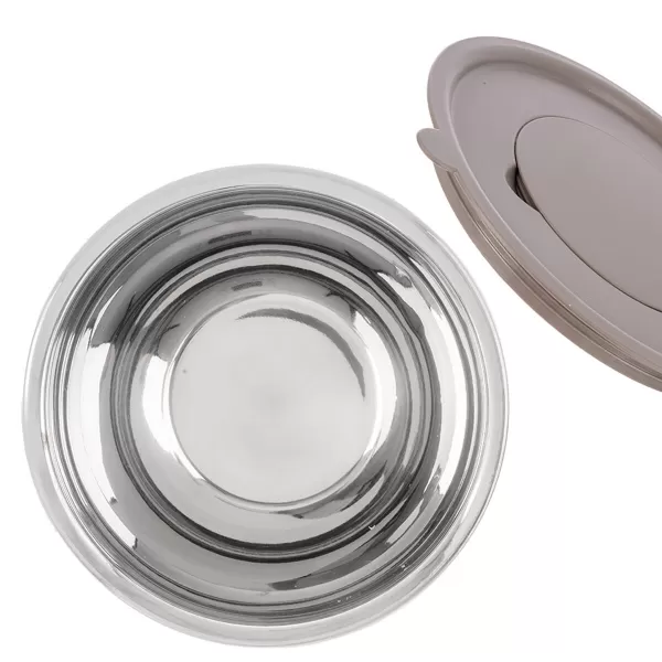 Mísa nerez šlehací+UH víko BEIGE pr. 25,7 cm