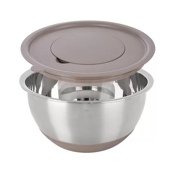 Mísa nerez šlehací+UH víko BEIGE pr. 25,7 cm