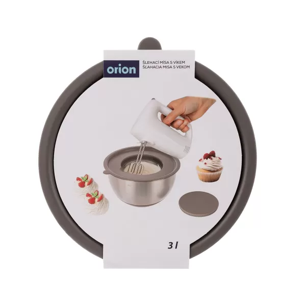 Mísa nerez šlehací+UH víko BEIGE pr. 21,7 cm