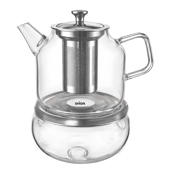 Konvice borosil. sklo+filtr nerez se stojánkem 1,22 l