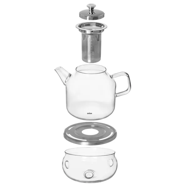 Konvice borosil. sklo+filtr nerez se stojánkem 1,22 l
