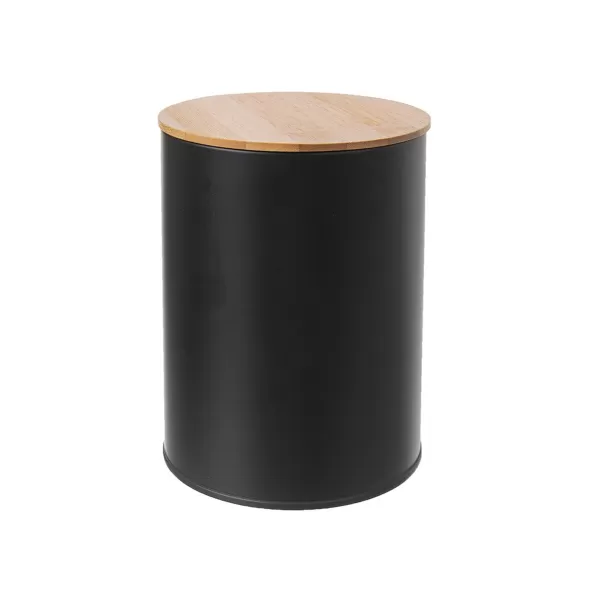 Dóza plech/bambus pr. 11 cm BLACK