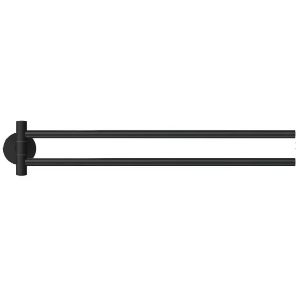 MOON Držák na ručník Black 2-Armed TESA