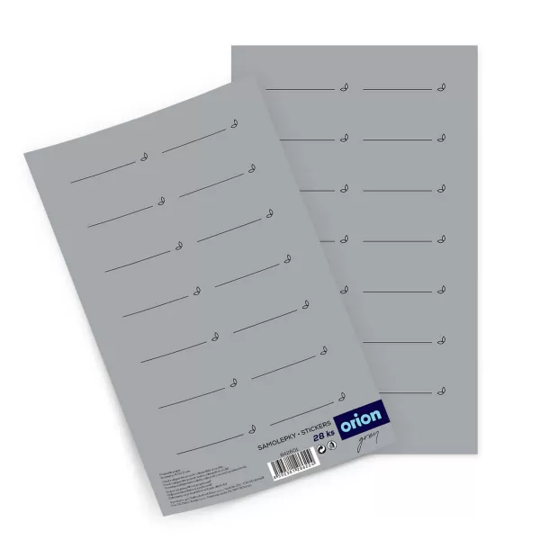 Samolepky na kořenky GREY obd. prázdné 28 šedá, CZ, SK