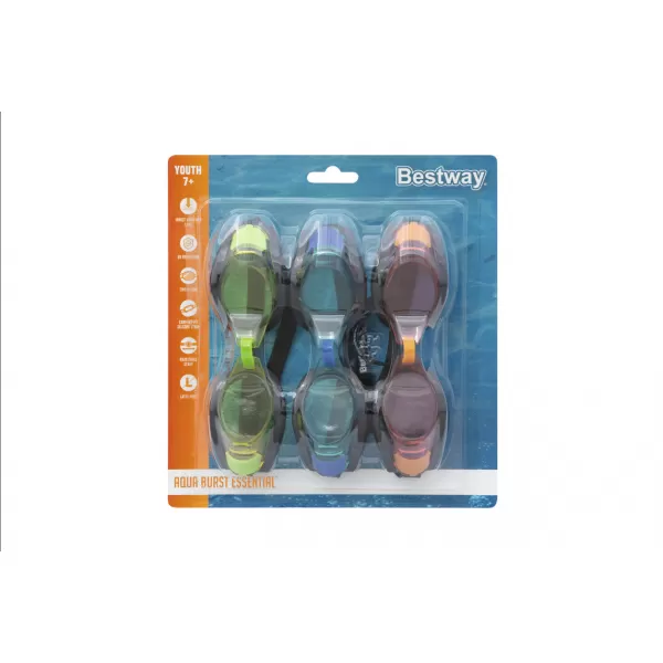 Plavecké brýle AQUA BURST - mix 3 barvy (červená, oranžová, zelená)