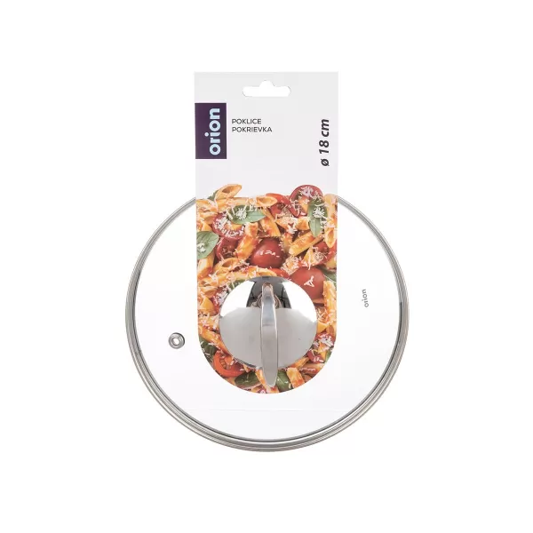Poklice sklo pr. 18 cm nerez úchyt loop