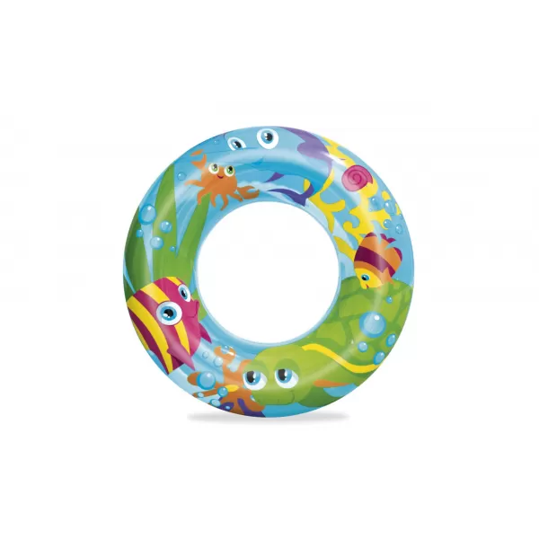 Nafukovací kruh Designer, 56cm – mix 2 druhy (ryby, včelka)
