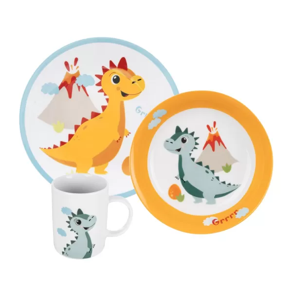 Sada jídelní porc. dětská DINO kulatá 3 ks