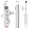 EMOS Prodlužka 3Z 2M s vyp. 1,5mm P1312PD+USB A+C FAST CHARGING