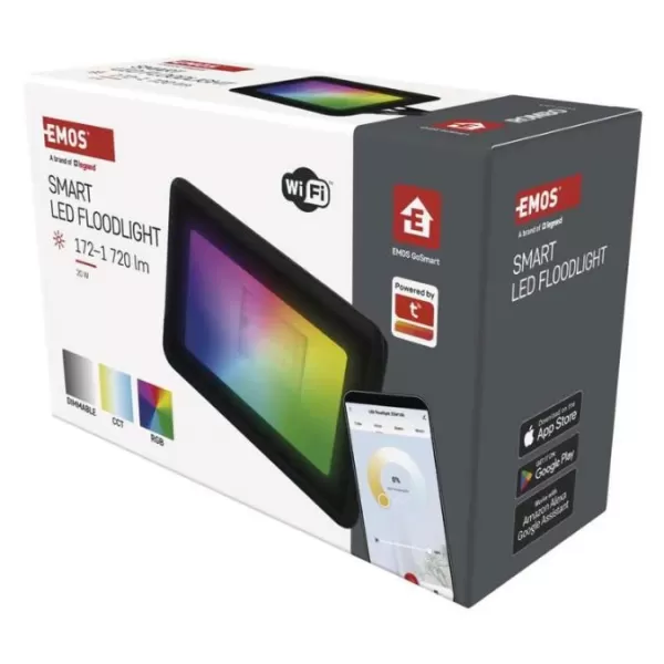 EMOS GOSMART LED REFLEKTOR 20W 1720lm RGB+CCT,IP65 ZSW100