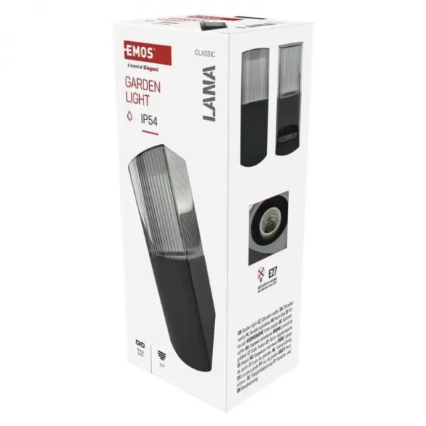 EMOS ZGL020P LED zahradní svítidlo nástěnné E27,IP54,MAX 25W