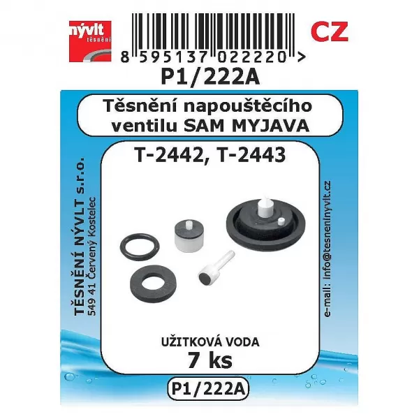 Těsnění wc napouštěcí zařízení T2442 SAM Myjava