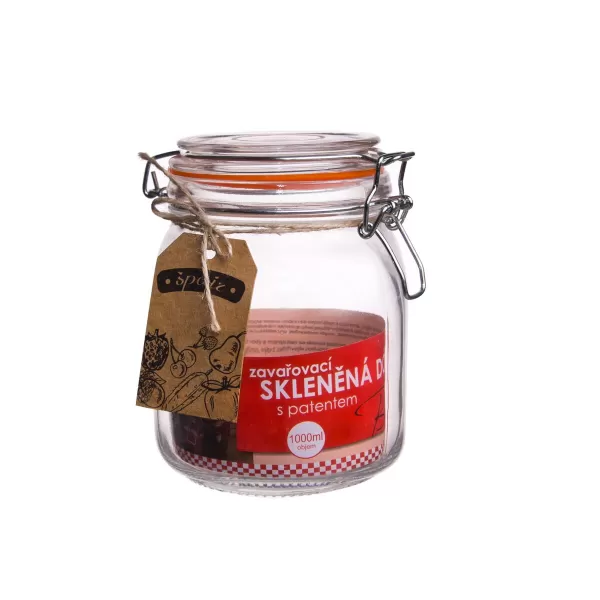 Dóza sklo/kov klip patent Bela 1 l