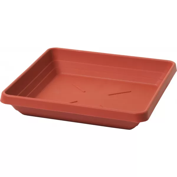 Miska čtyřhranná Lotos - terakota 25x25