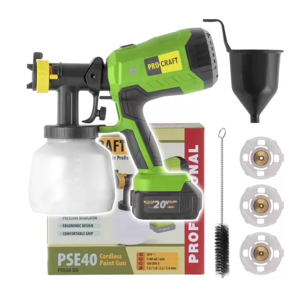 PROCRAFT Aku stříkací pistole (bez baterie a nabíječky) PSE40bb