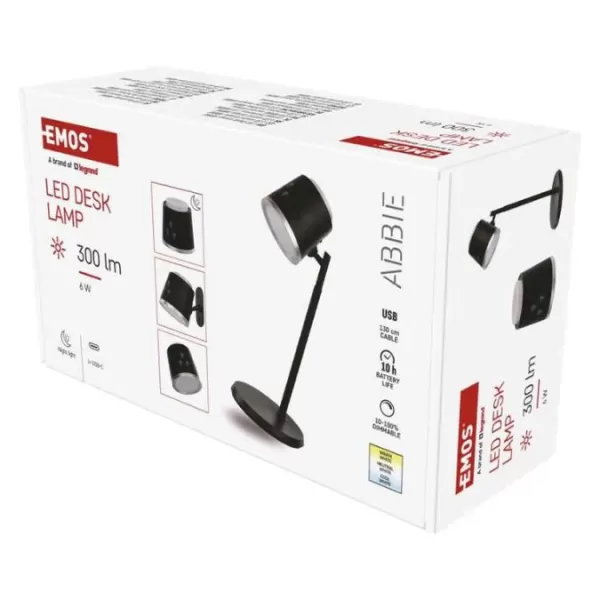 EMOS Lampa stolní LED ABBIE černá Z7636B