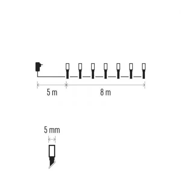 EMOS GOSMART 80LED XMAS CLS 8M RGB D4ZR01