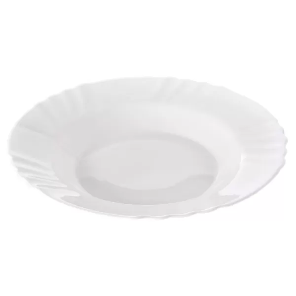 Talíř opál. sklo hluboký LUNA vlnky kul. pr. 23 cm