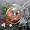 Poklice sklo pr. 14 cm nerez úchyt