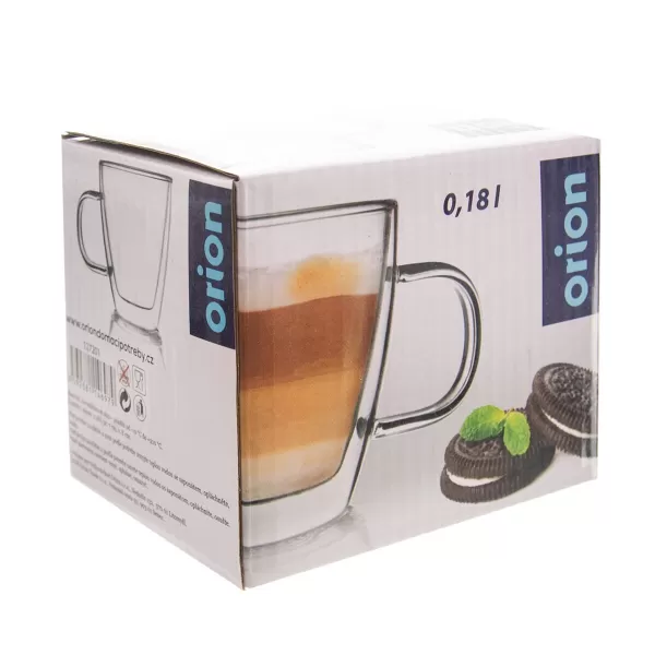 Hrnek dvoustěnné borosil. sklo DOUBLE 0,18 l
