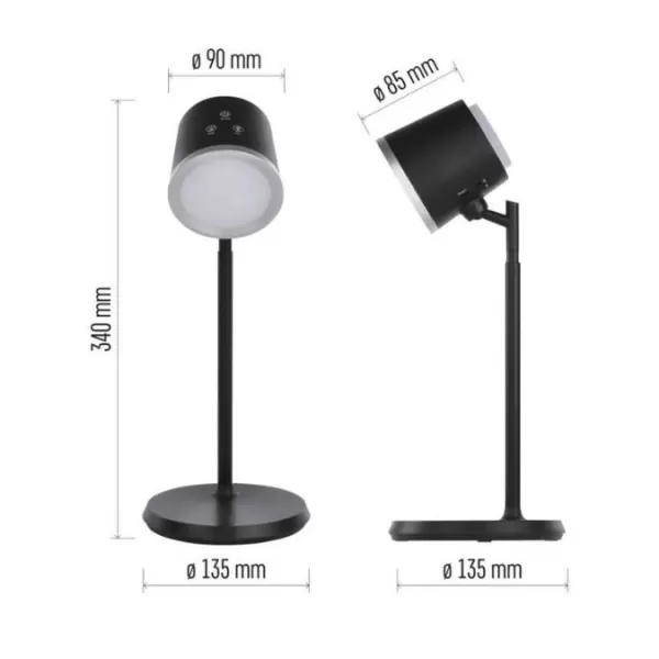 EMOS Lampa stolní LED ABBIE černá Z7636B