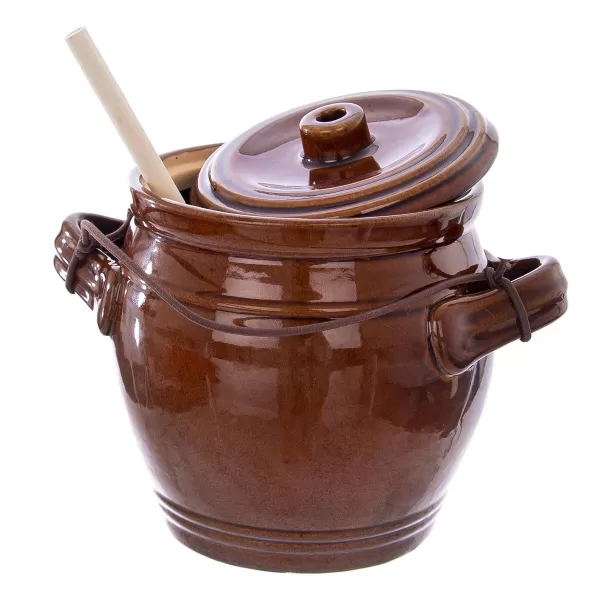 Hrnec ker. na nakládání zeleniny+víko pickles 1,3 l