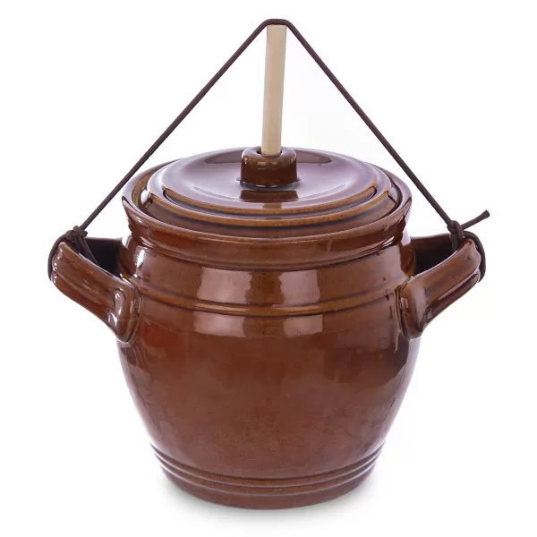 Hrnec ker. na nakládání zeleniny+víko pickles 1,3 l