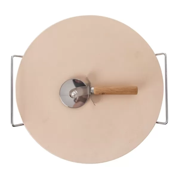 Kámen na pečení kamenina/drát+kráječ pr. 33 cm