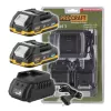 PROCRAFT Sada baterie 20V 2Ah 2ks + 1 nabíječka PBC-Set 1
