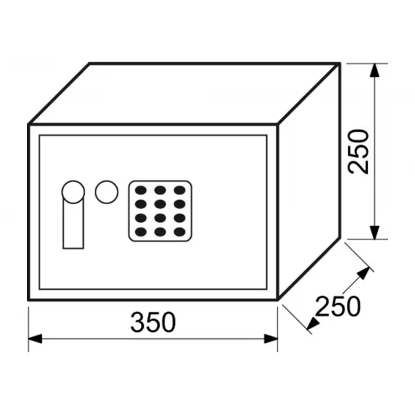 Sejf ocelový s elektronickým zámkem RS.25.EDK šedý