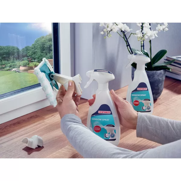 Mop na okna Micro Duo s čističem na sklo 500 ml LEIFHEIT 51165
