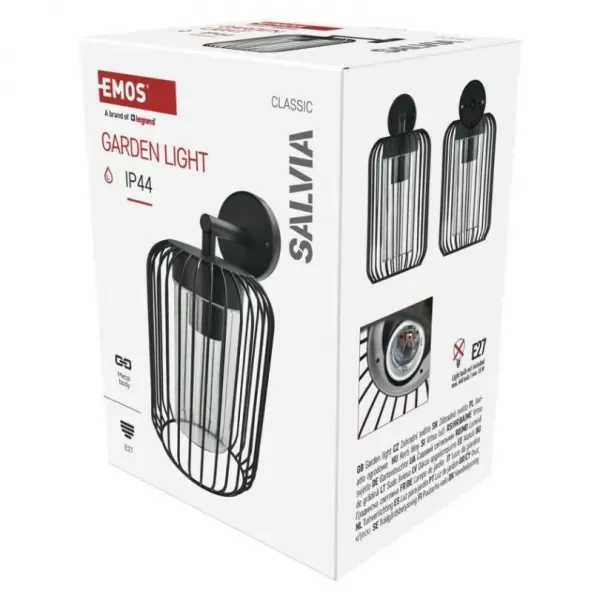EMOS ZGD010P LED zahradní svítidlo nástěnné E27,IP44,MAX 15W
