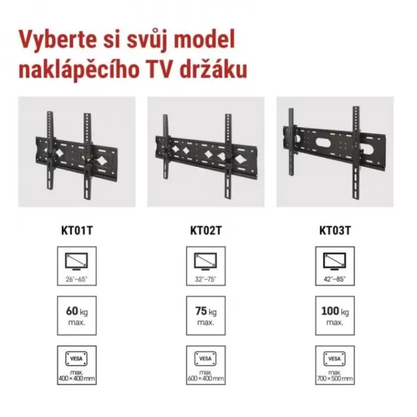 EMOS Držák naklápěcí pro TV 32-75" KT02T