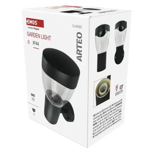 EMOS ZGA010P LED zahradní svítidlo nástěnné E27,IP44,MAX 15W
