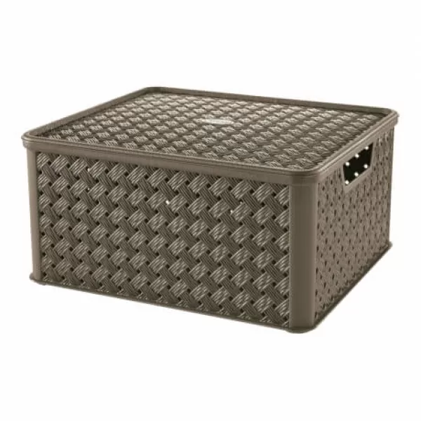 Box s víkem Arianna 13l hnědá