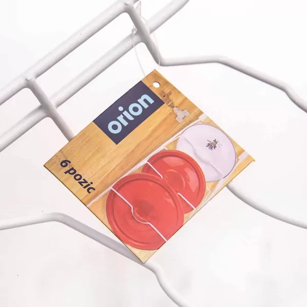 Stojan drát/UH na poklice a prkénka závěsný 6 pozic bílá
