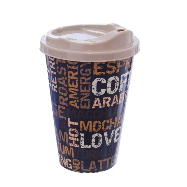 Pohár UH Coffee víčko 0,45 l mix