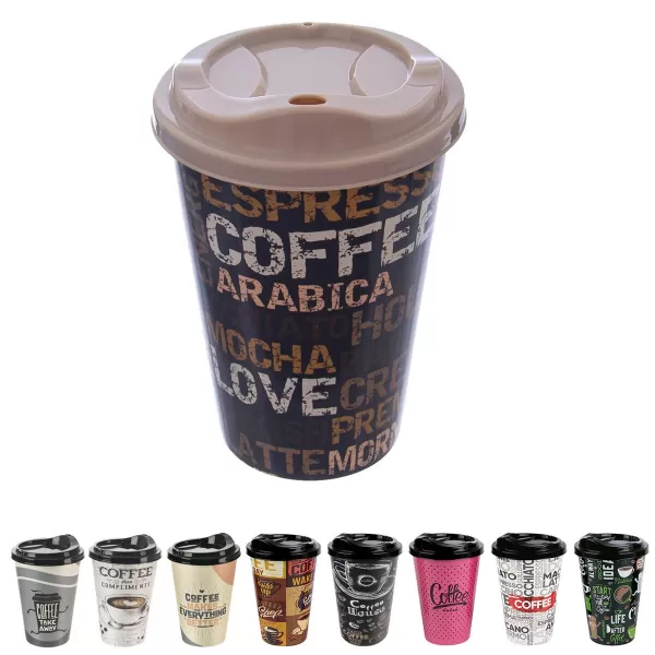 Pohár UH Coffee víčko 0,45 l mix