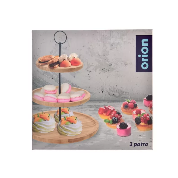 Stojan bambus/kov 3 patra