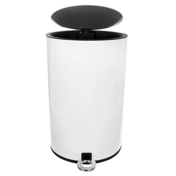 Koš odp. kov/UH s pedálem WHITE 3 l