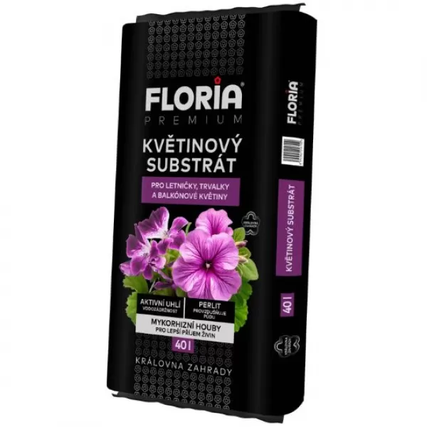 FLORIA Substrát květinový 40l BLACK