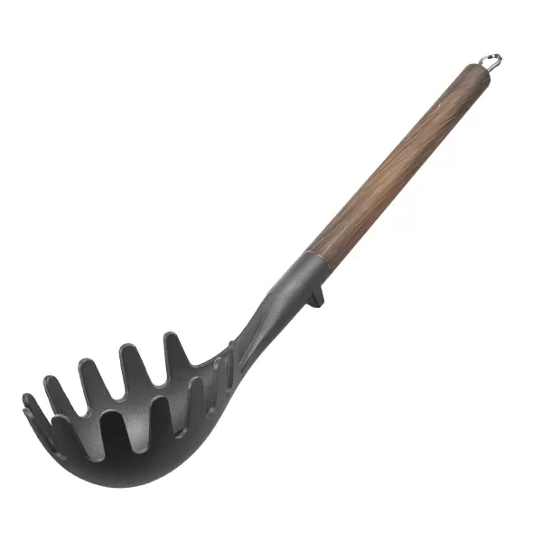 Naběračka špaget termoplast PBT/nerez WOODEN 33,5x7 cm