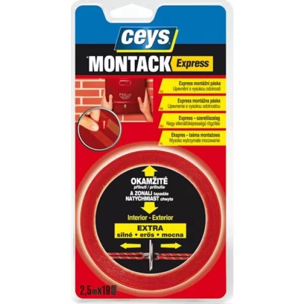 MONTACK lepí vše PÁSKA 2,5 m x 19mm