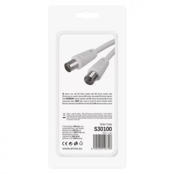 EMOS Kabel anténní koax.1,25m S30100