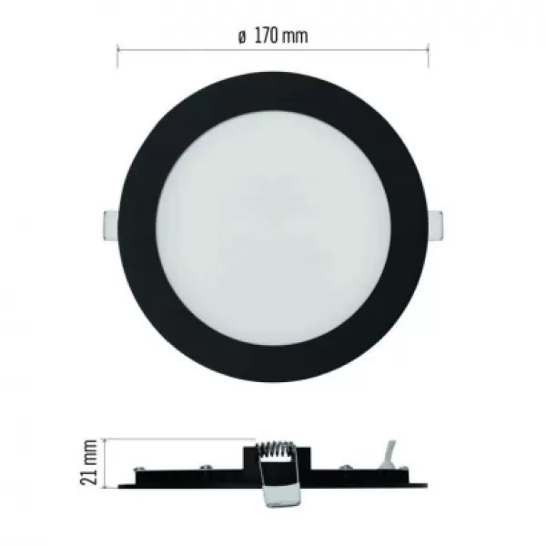 EMOS LED podhledové svítidlo NEXXO černé, 17 cm, 12,5 W, teplá/neutrální bílá (ZD1333)