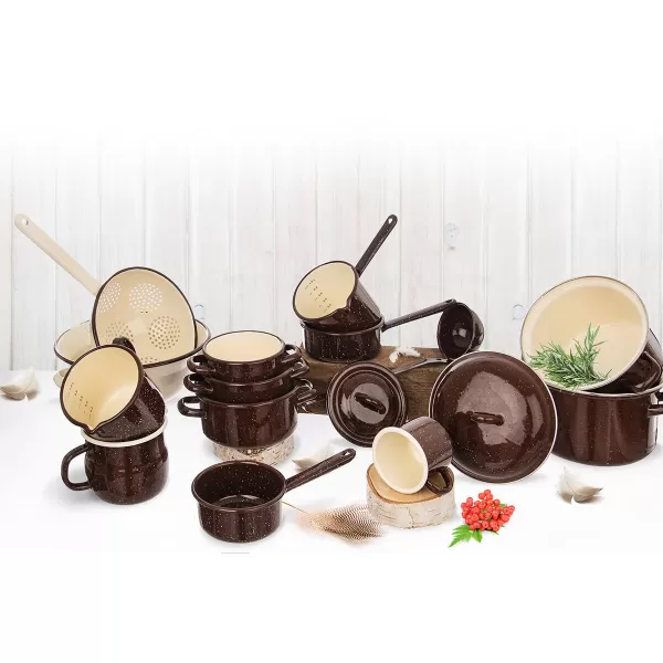 Kastrol smalt BROWN Lem 2,5 l+poklice